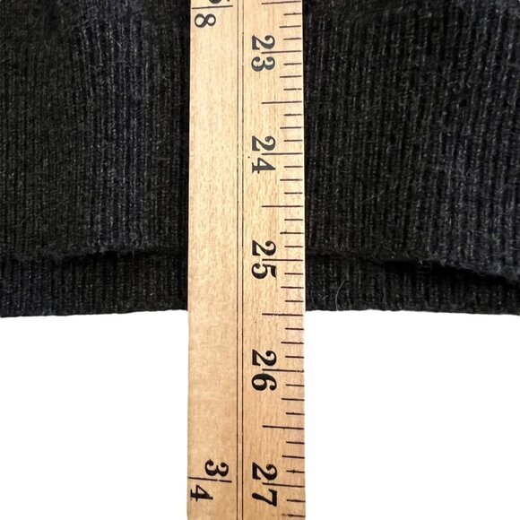 Country Shop Charcoal Gray Quiet Luxury Cashmere Turtleneck Sweater Size M - Picture 8 of 9